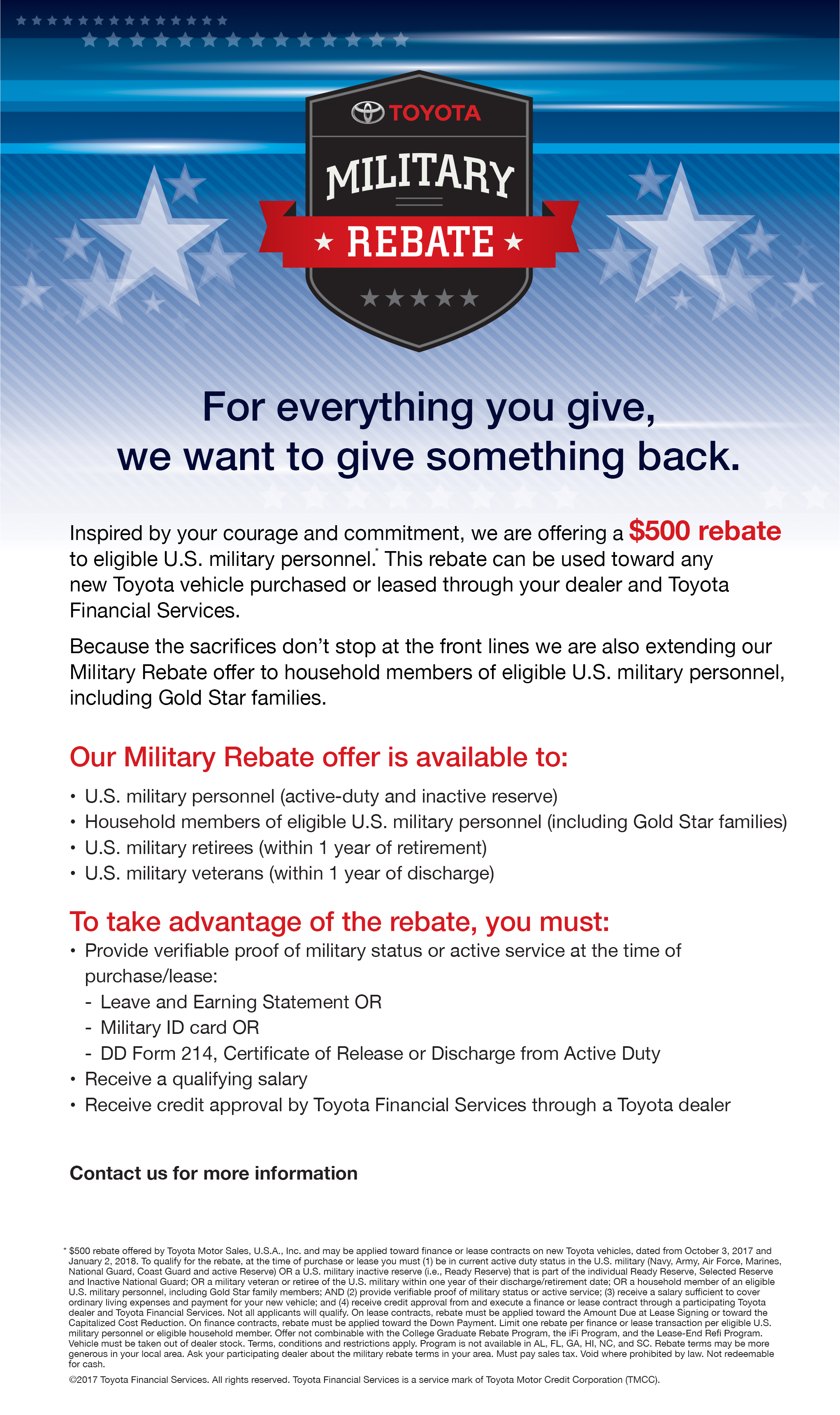 Military Tax Rebate