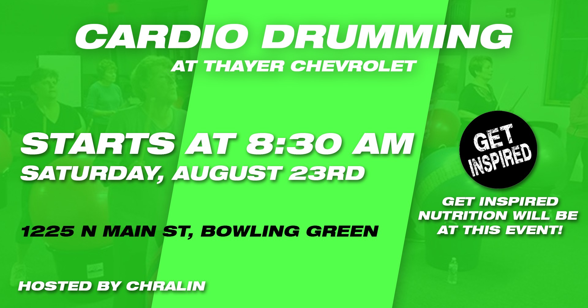 Cardio Drumming at Thayer Chevrolet 8/23/25